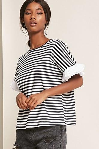 Forever21 Striped Dolman Sleeve Top