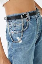 Forever21 Faux Leather Chain-accent Hip Belt