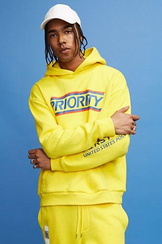 Forever21 Usps Priority Graphic Hoodie