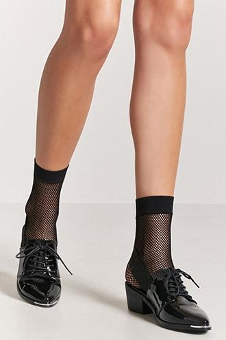 Forever21 Micro-fishnet Crew Socks