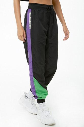Forever21 Colorblock Wind Joggers