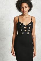Forever21 Lace-up Grommet Bodycon Dress