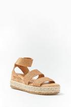 Forever21 Woven Faux Leather Espadrille Wedges