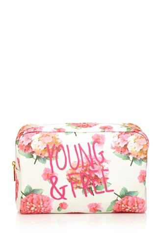 Forever21 Floral Print Makeup Bag