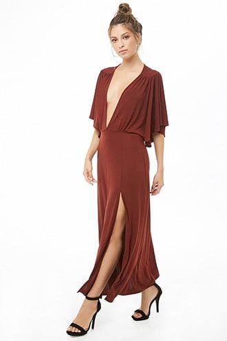 Forever21 Flounce-sleeve Maxi Dress
