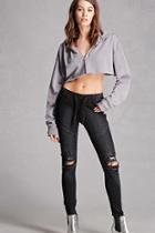 Forever21 Distressed Moto Jeggings