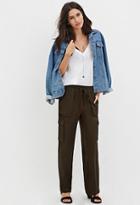 Forever21 Women's  Wide Leg Cargo Pants