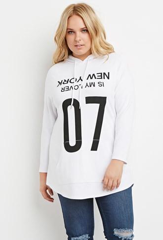 Forever21 Plus New York Drawstring Hoodie