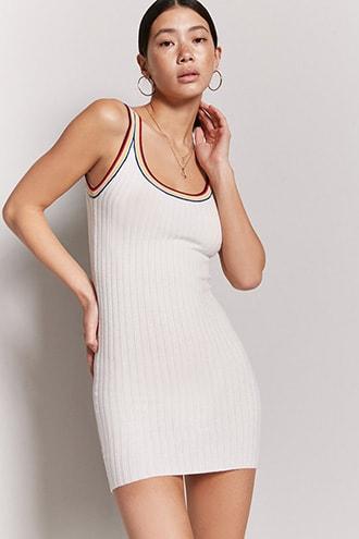 Forever21 Stripe-trim Mini Dress
