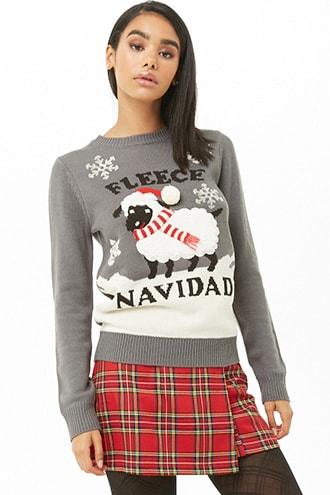 Forever21 Fleece Navidad Graphic Sweater