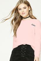 Forever21 Women's  Fuzzy Knit Amore Sweater