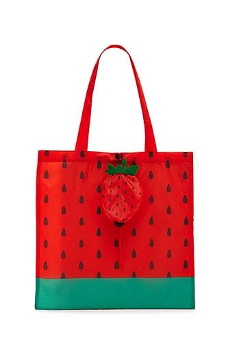 Forever21 Strawberry Print Pop-out Tote Bag