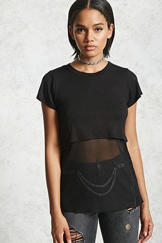 Forever21 Mesh Layer Combo Top