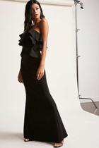 Forever21 Strapless Ruffled Maxi Dress