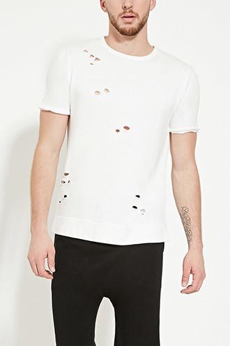 21 Men Men's  Distressed Pullover