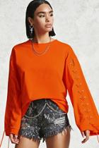 Forever21 Lace-up Oversized Top