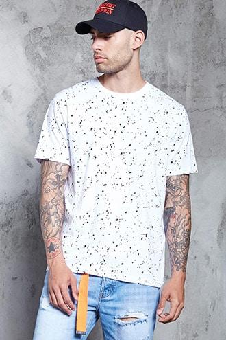 Forever21 Paint Splatter Print Tee