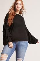 Forever21 Plus Size Tiered-sleeve Top
