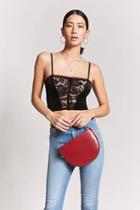 Forever21 Velvet And Lace Crop Cami