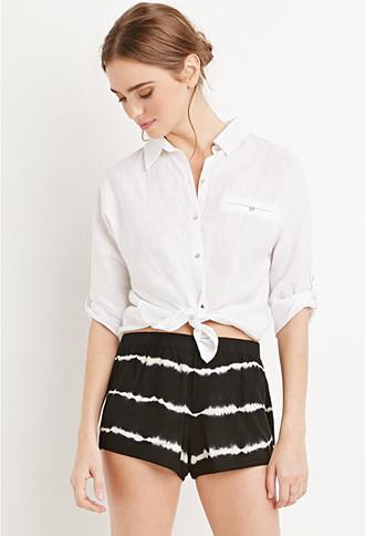 Forever21 Tie-dye Striped Shorts