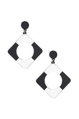Forever21 Colorblock Geo Drop Earrings