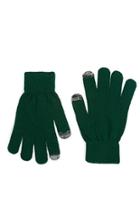 Forever21 Women's  Hunter Green Marled Knit Gloves
