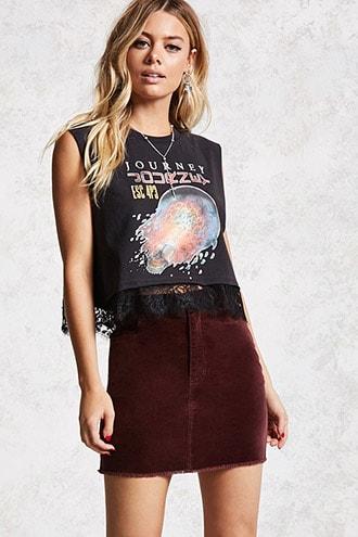 Forever21 Frayed Hem Mini Skirt