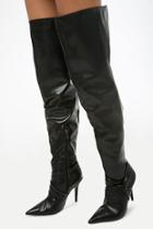 Forever21 Faux Leather Thigh-high Boots
