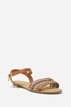 Forever21 Faux Leather Basketweave Sandals