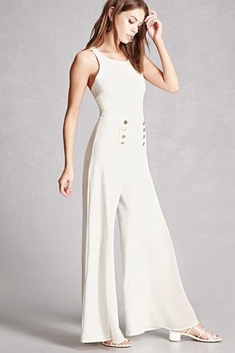 Forever21 Soieblu Flared Jumpsuit