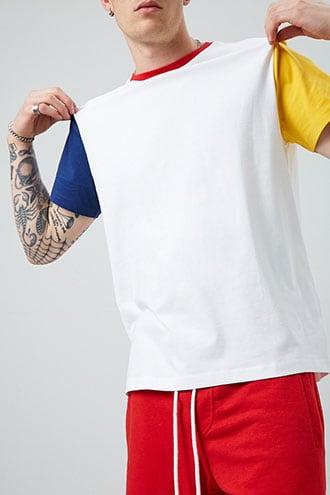 Forever21 Colorblock Contrast Tee