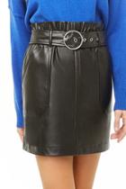 Forever21 Belted Faux Leather Paperbag Skirt
