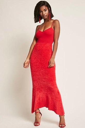 Forever21 Fuzzy Knit Maxi Dress