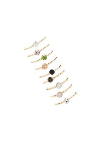 Forever21 Colored Rhinestone Ring Set