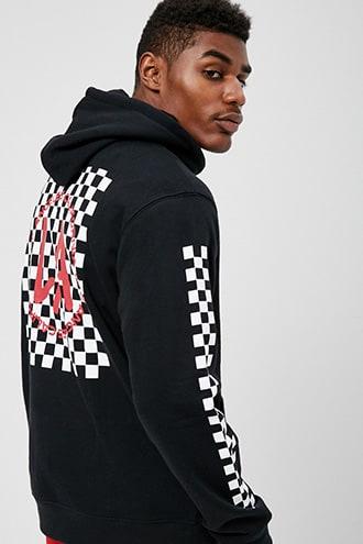 Forever21 Checkered-trim La Graphic Hoodie