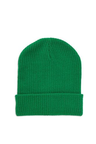21 Men Green Men Ribbed Knit Beanie