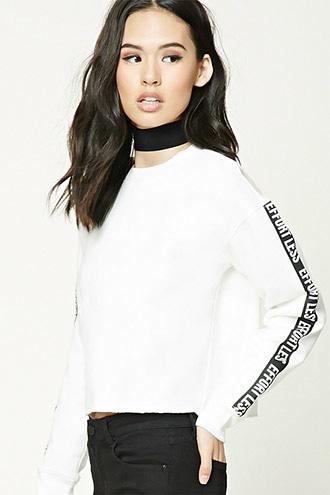 Forever21 Women's  Effortless Graphic Sweatshirt