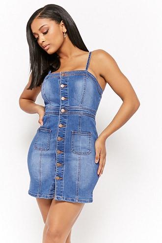 Forever21 Denim Cami Mini Dress