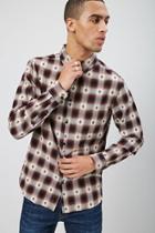 Forever21 Geo Embroidered Plaid Shirt