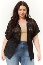 Forever21 Plus Size Sheer Crochet Lace Cardigan