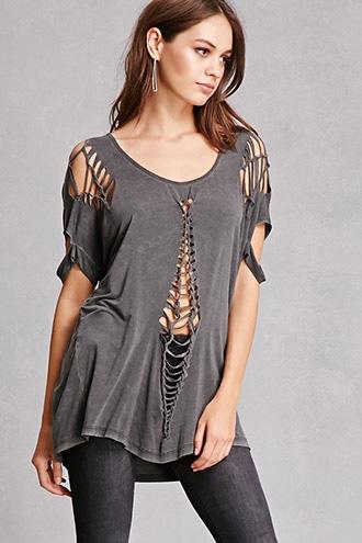 Forever21 Relaxed Cutout Tee