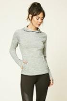 Forever21 Women's  Heather Grey Active Heathered Pullover