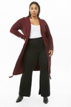 Forever21 Plus Size Hooded Longline Knit Cardigan