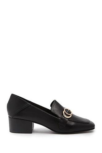 Forever21 Faux Leather O-ring Loafers