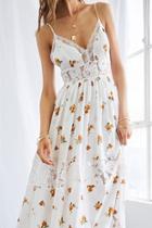 Forever21 Tiered-lace Floral Maxi Dress