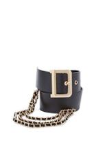 Forever21 Buckled & Chained Waist Belt