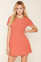 Forever21 Women's  Flared Open-back Dress