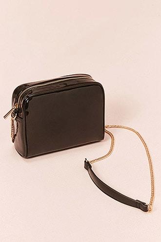 Forever21 Faux Patent Leather Crossbody Bag