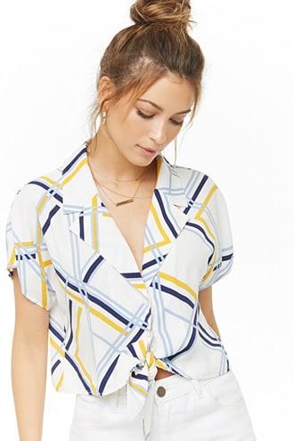 Forever21 Abstract Striped Shirt