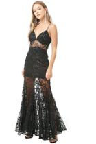 Forever21 Sequin Floral Applique Mermaid Gown